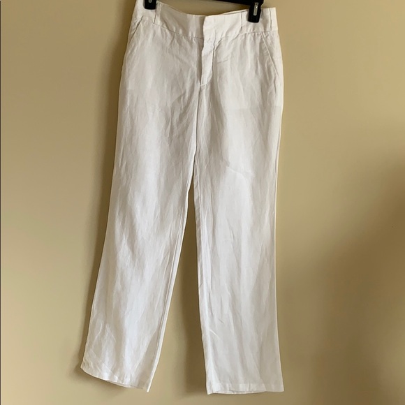 Stile Benetton Linen Pants, White XS - Picture 3 of 5